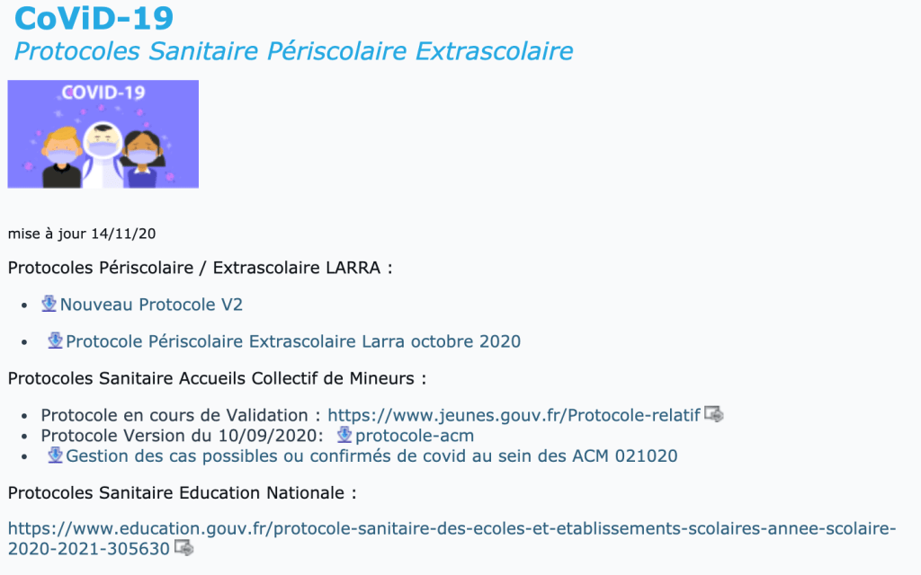 Capture du site internet de la Mairie de Larra